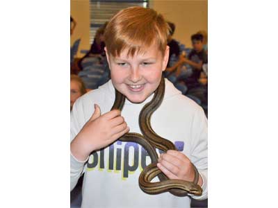 Biologiestunde Junge mit Schlange • GAT
