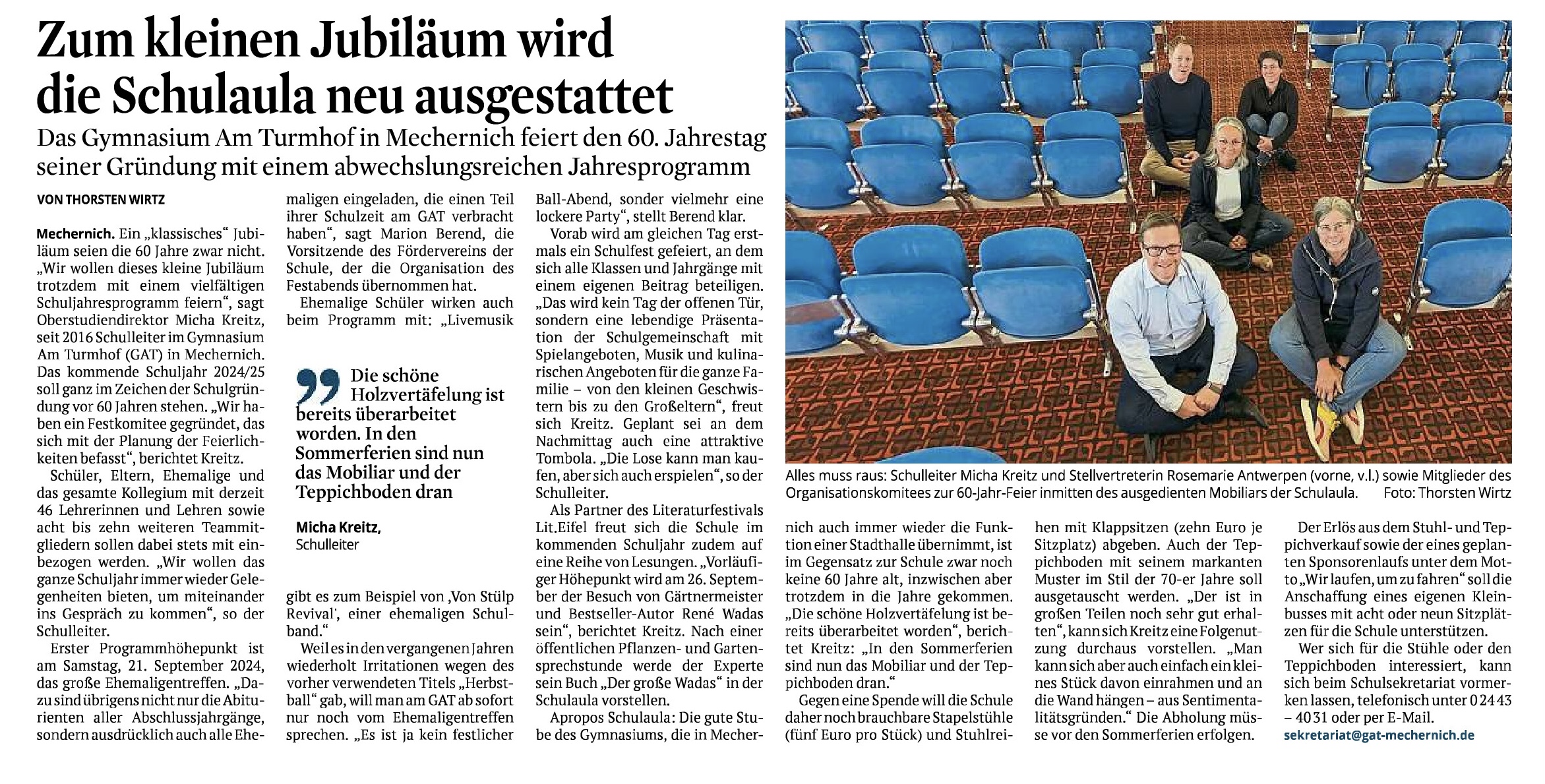 Artikel Aula 60 Jahre